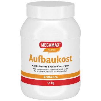 MEGAMAX Aufbaukost Erdbeere Pulver