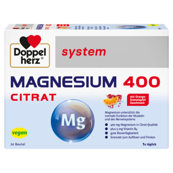 DOPPELHERZ Magnesium 400 Citrat system Granulat